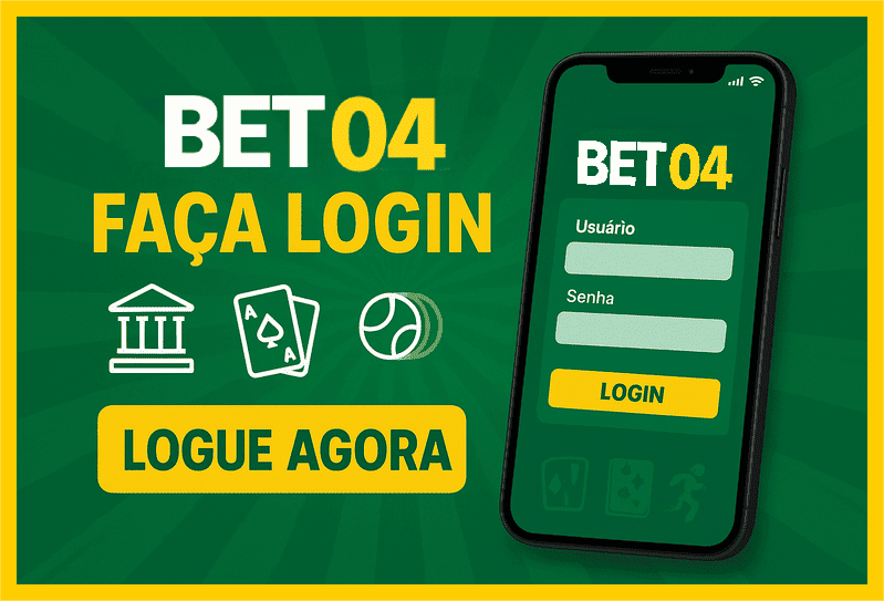Imagem destacando login seguro na BET04 para novos usuários